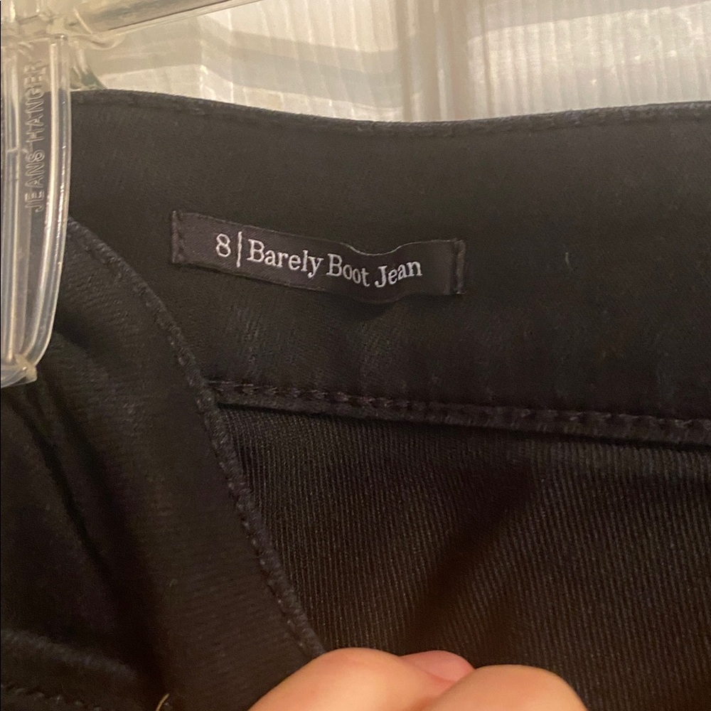 TALBOTS SIZE 8 BARELY BOOT JEANS - BLACK - Picture 2 of 7